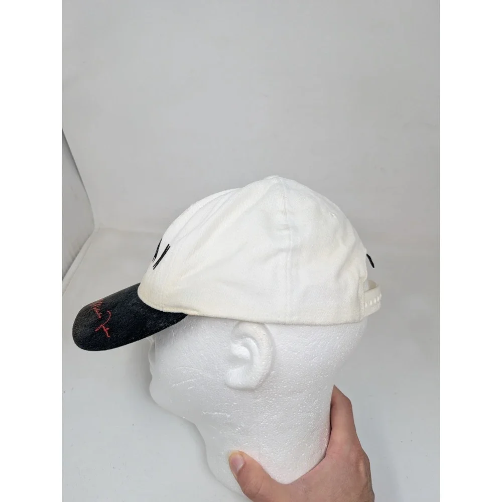 DISTRESSED Vintage 90s Nike Air Jordan  Black White Snapback Cap Made In USA